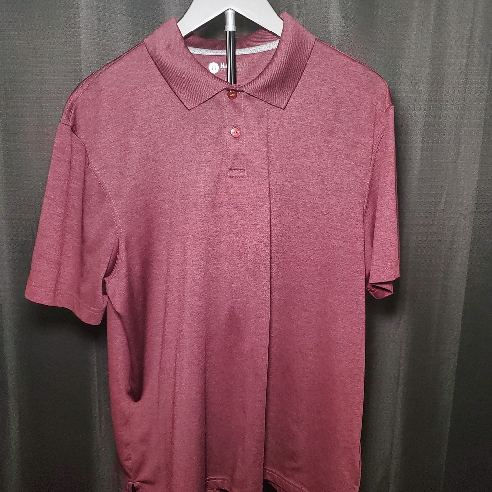 Haggar Men's Rich Burgundy Polo Shirt